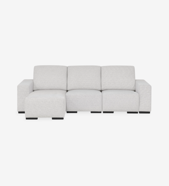 Sofá com Chaise Longue Lagos cinzento claro, chaise à esquerda
