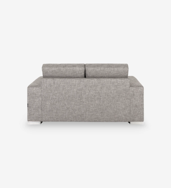 Geneve 2-seater sofa upholstered in gray fabric, 181 cm.